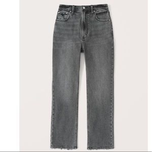 A&F Vintage Stretch Denim Ultra High Rise Ankle Straight Jeans
